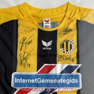 Gesigneerd BV Veendam shirt door selectie geel/ zwart